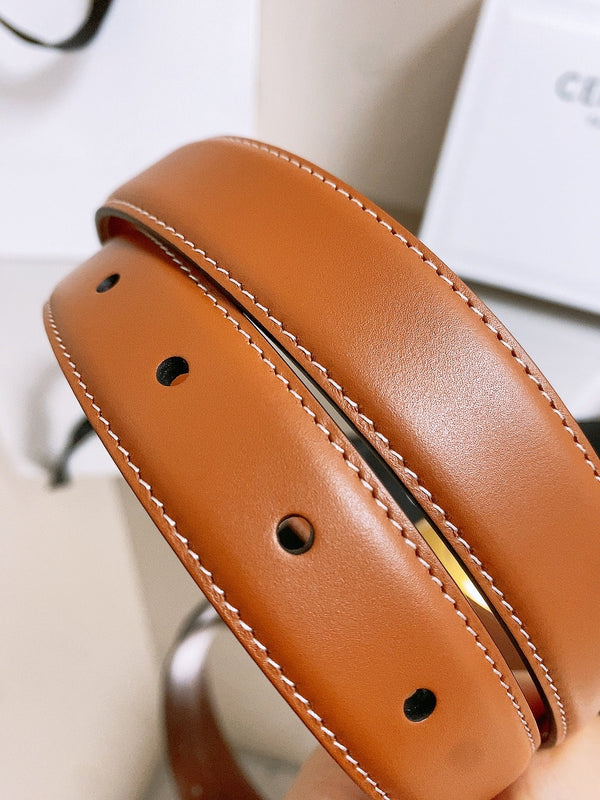 CE 26S Maison Belt 25mm Oval Badge Buckle Taurillon Leather 218505
