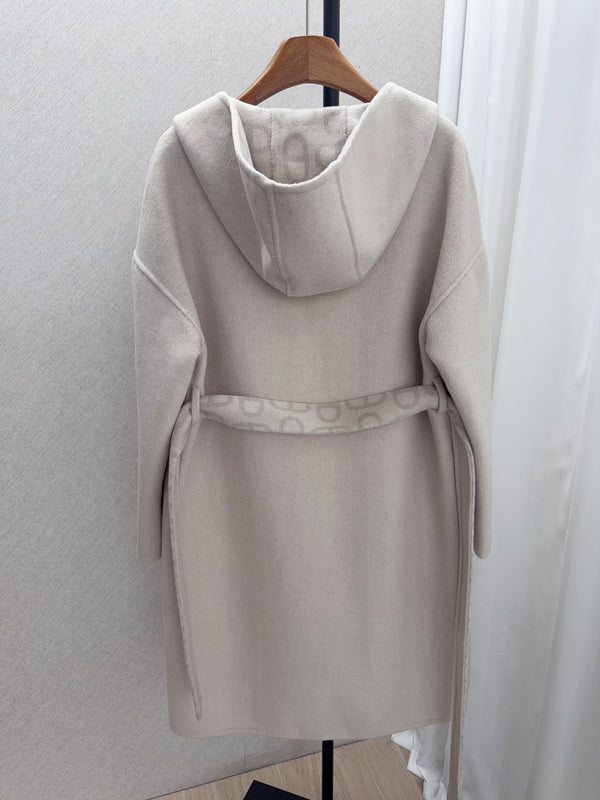 HM 26FW Hooded Coat Pig-Nose Detail Cashmere 440849