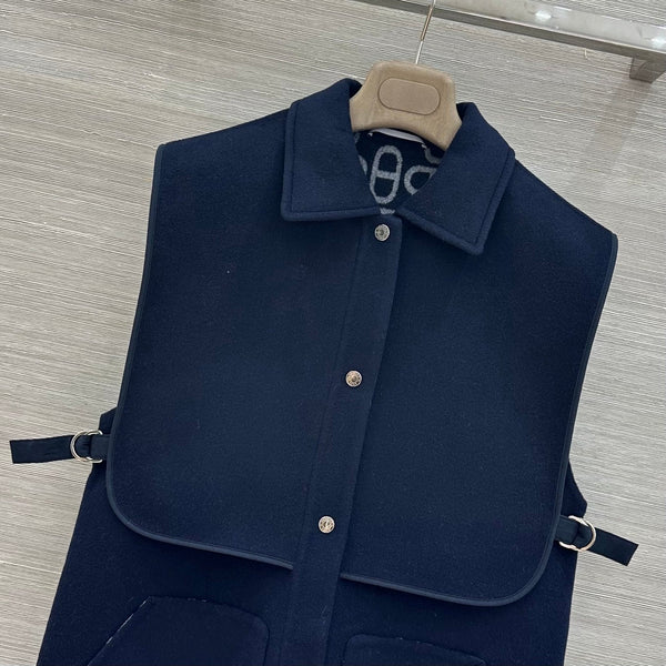 HM 26S Chaine d'Ancre Long Reversible Vest Wool Cashmere 427314