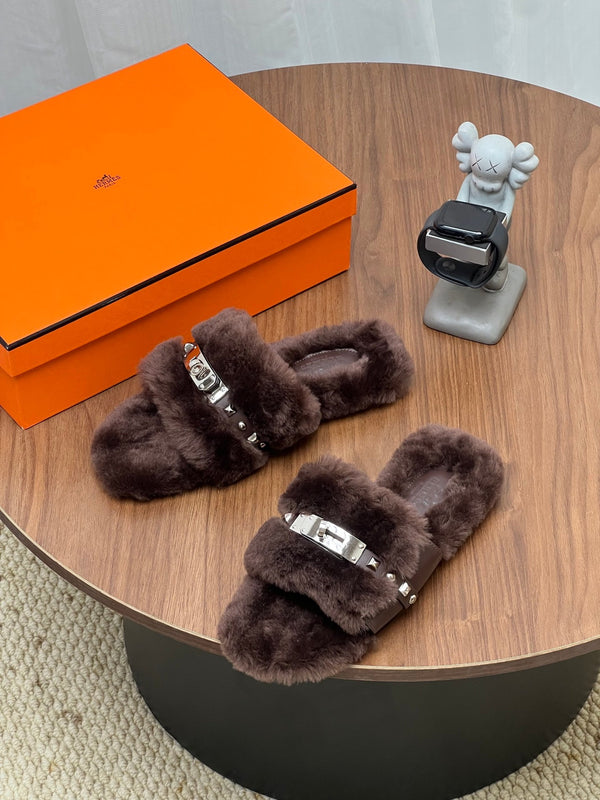 HM 26s Frenzy Mules Studded Shearling 177997