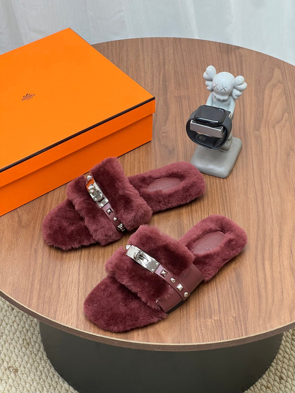HM 26s Frenzy Mules Studded Shearling 177997