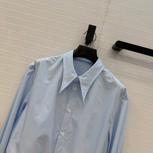 Prad 26FW Cropped Button-Up Shirt and Midi Skirt Set Cotton 440565