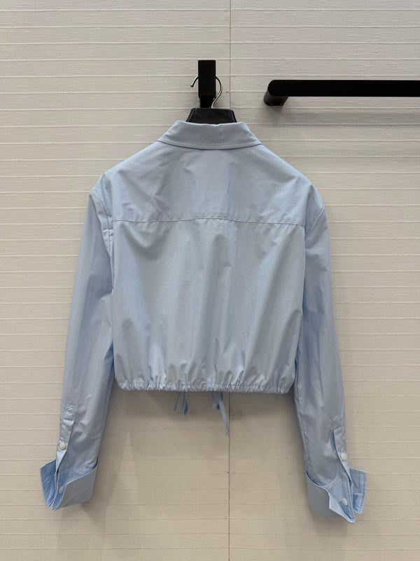 Prad 26FW Cropped Button-Up Shirt and Midi Skirt Set Cotton 440565