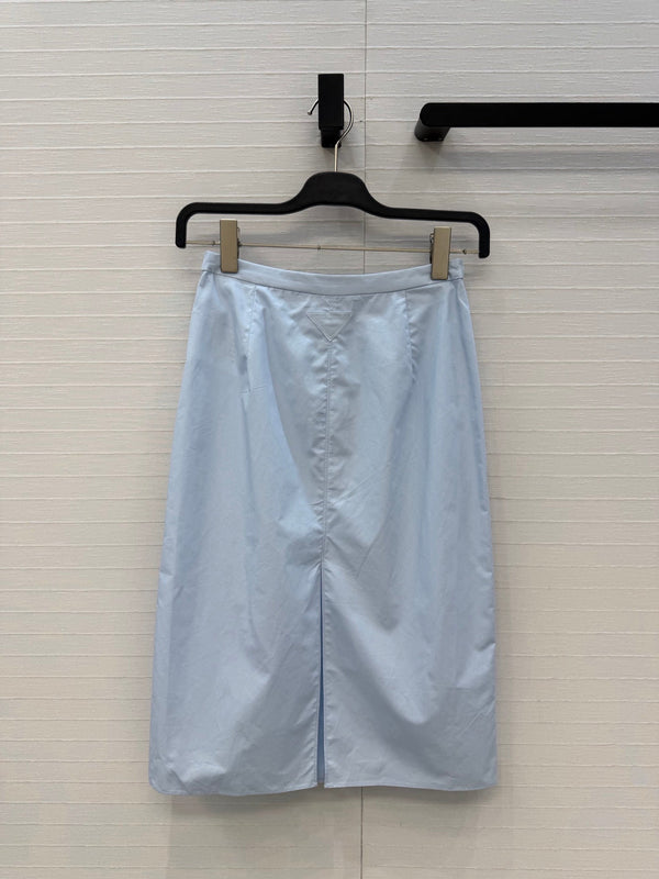 Prad 26FW Cropped Button-Up Shirt and Midi Skirt Set Cotton 440565