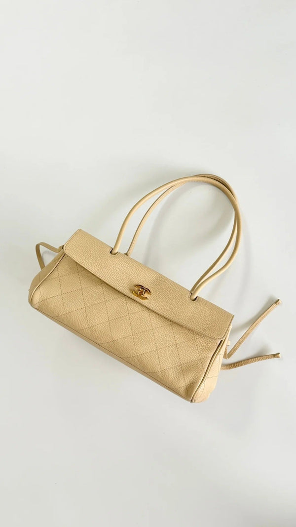 Chanel 2026 Shopping Bag 30.5cm Beige Grained Calfskin