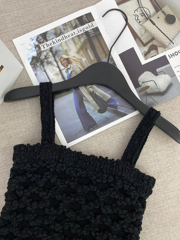 Chanel 2026 Camisole en maille ajourée matelassée en losanges en tweed Viscose Coton 170743