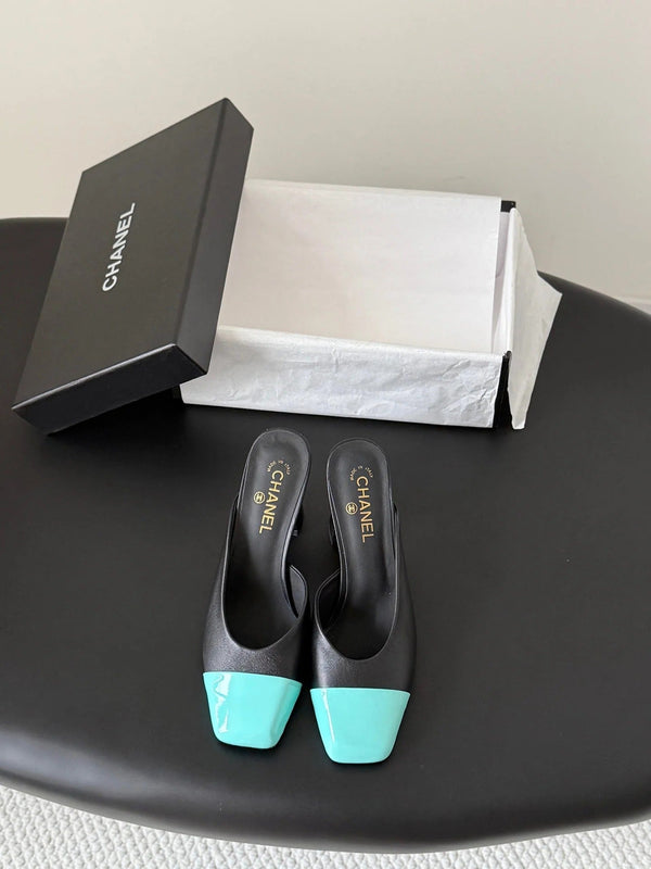 CC 2026 Mary Jane Mule 70 Black Blue Cowhide 700432