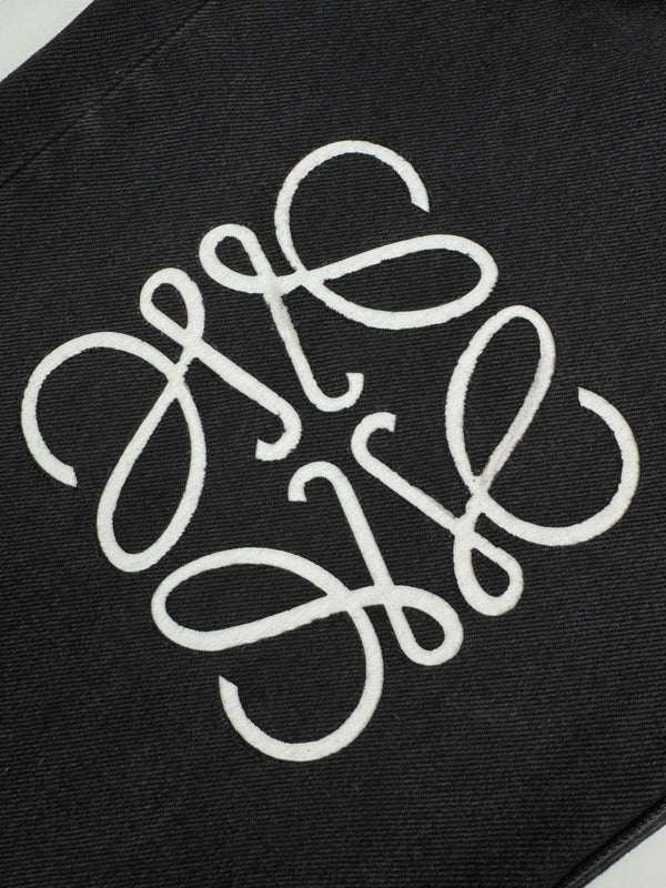 Loewe Anagram Baggy Jeans Black Cotton