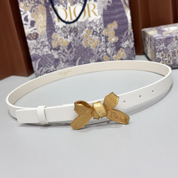 CD 2026 Bow Belt 2.0cm Grain Cowhide