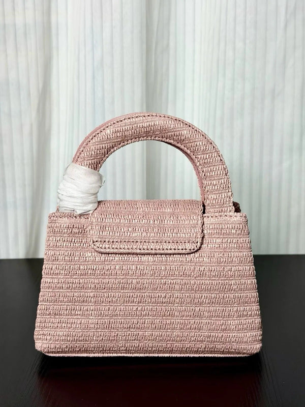 Chanel Kelly 2026 Bag 19cm Pink Woven Leather