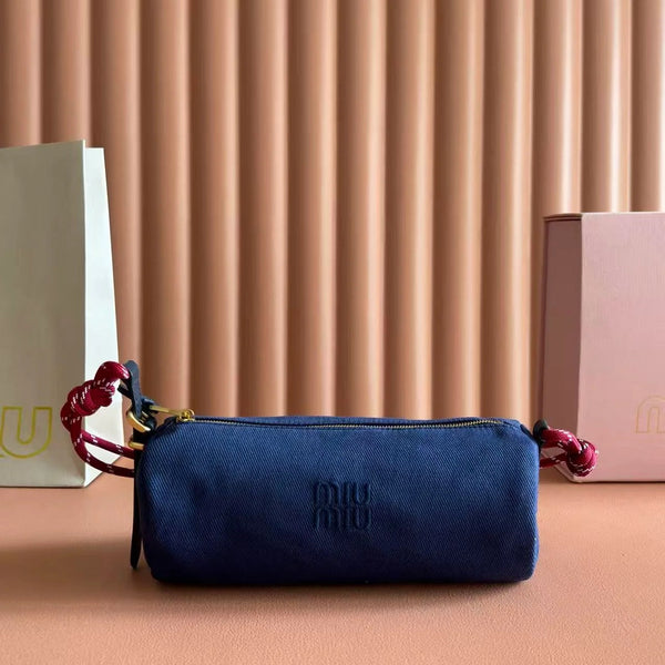 Miu 2026 Bag 22cm Suede Canvas Leather