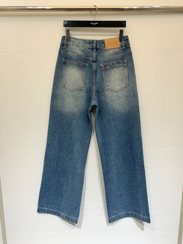 Chanel 2026 Jean Droit Orné de Strass 155198