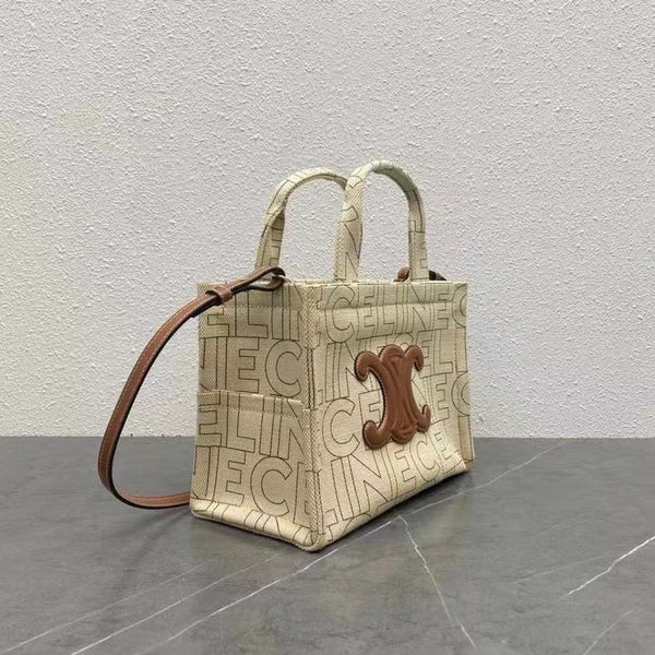 Sac cabas Celine 2026 Cabas Thais Triomphe imprimé 26cm toile et cuir de veau 283600