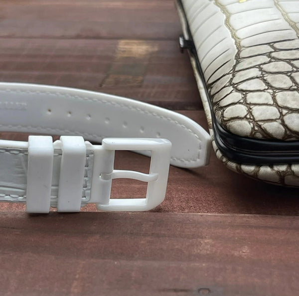 Franck Muller Vanguard 32mm Multicolor Heart Dial White Crocodial Leather