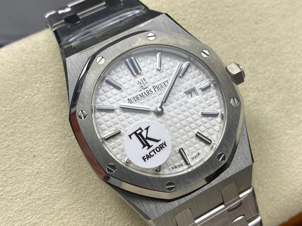 Montre Audemars Piguet Royal Oak en acier blanc 33mm