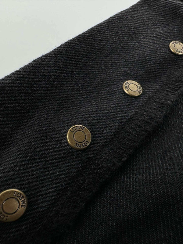 Loewe Anagram Baggy Jeans Black Cotton