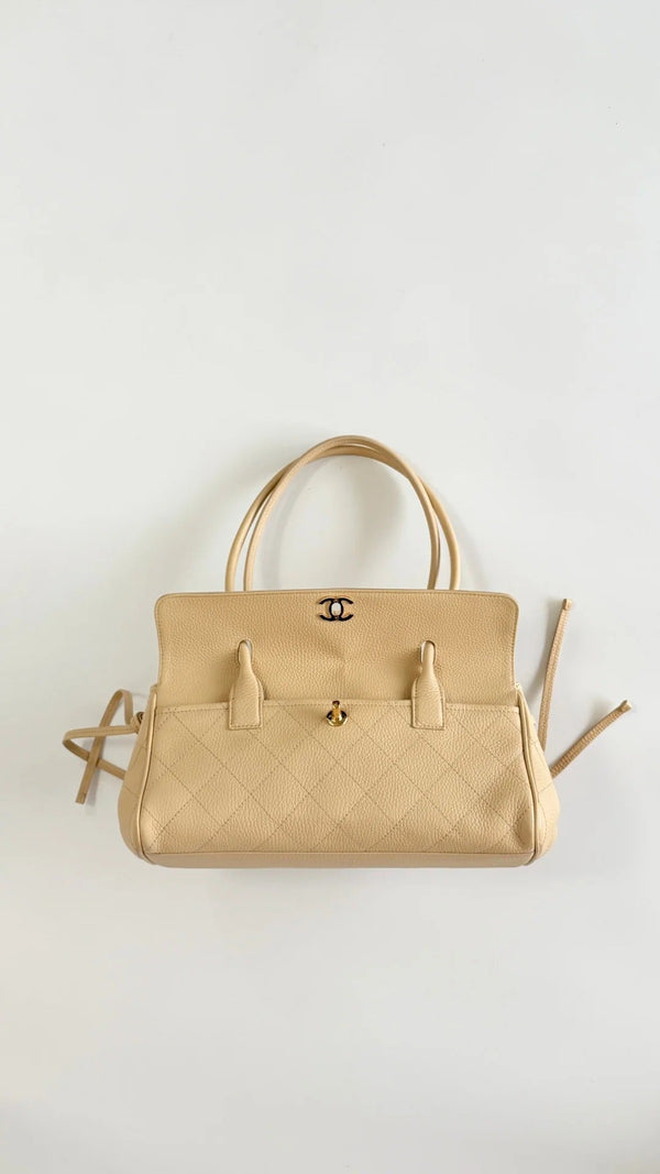 Chanel 2026 Shopping Bag 30.5cm Beige Grained Calfskin