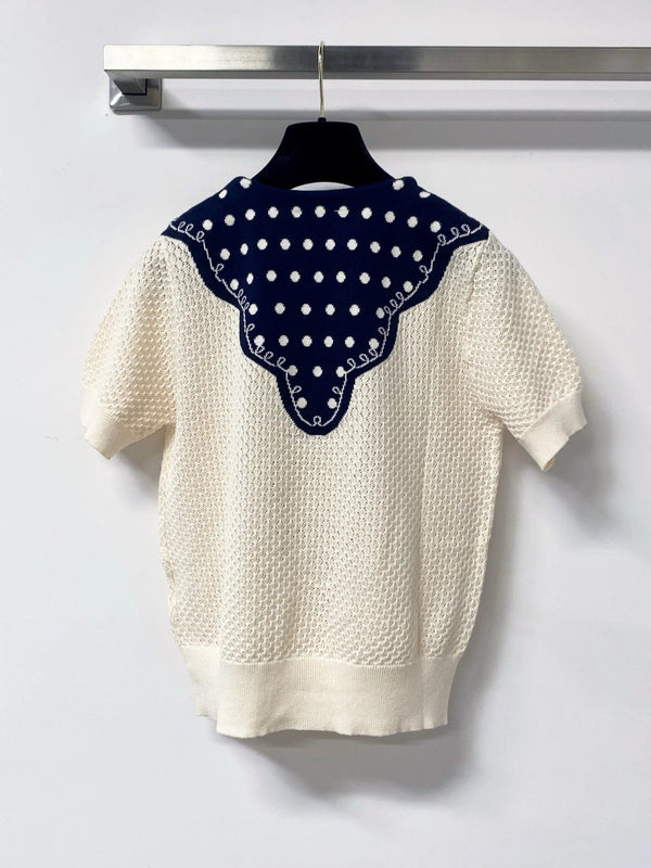 CC 2026 Striking Blue Sailor Short-Sleeve Shirt Cream Wool 650953
