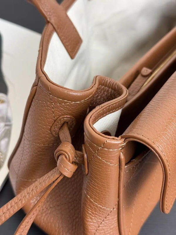 Chanel 2026 Shopping Bag 31cm Brown Grained Calfskin