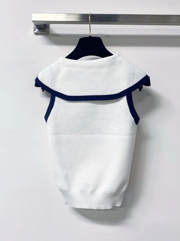 CD 2026 Vest Shirt White Navy Wool 625811