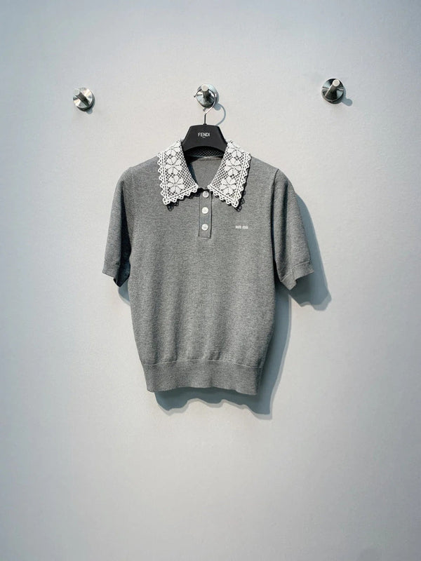Miu 2026 Polo Shirt Wool 371434