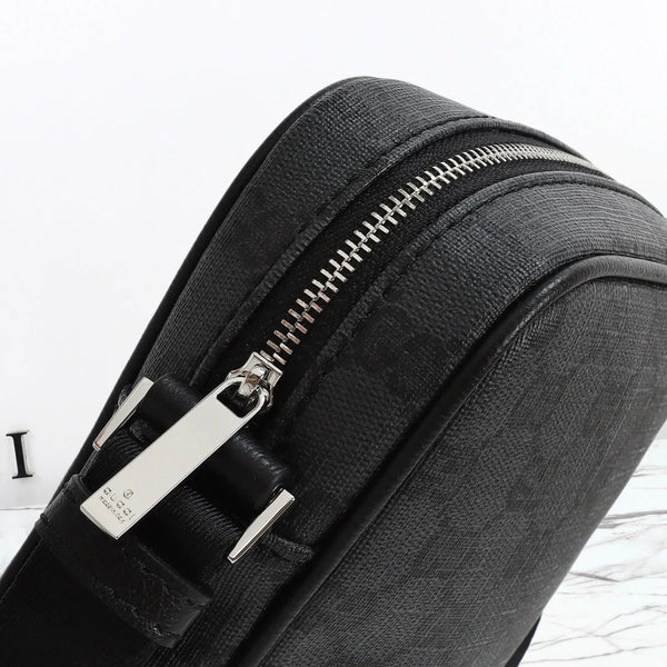 GG 2026 Essence Classic Mini Bag 20cm Black Canvas Leather