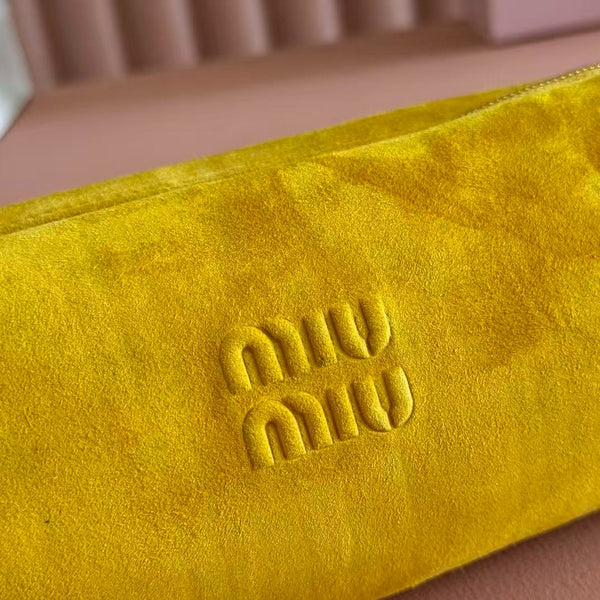 Miu 2026 Bag 22cm Suede Canvas Leather