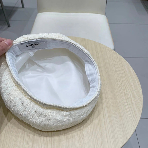 CC Embroidered Chanel Logo Beret 412878