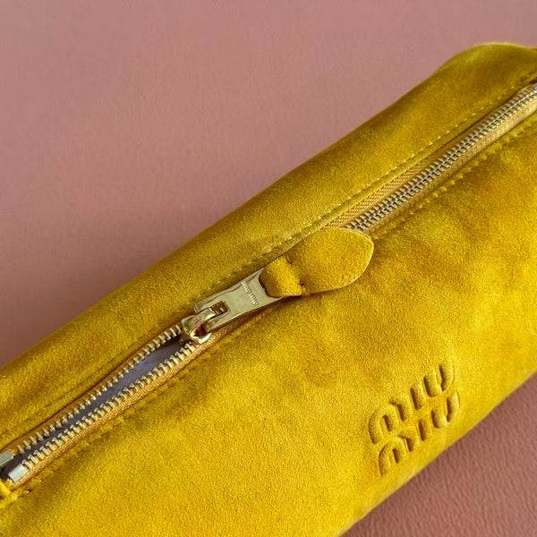 Miu 2026 Bag 22cm Suede Canvas Leather