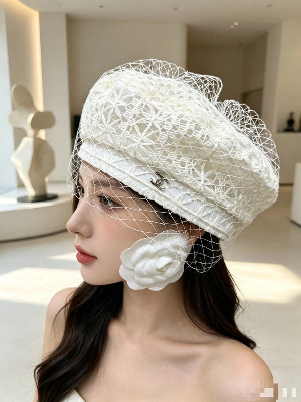 CC Lace Mesh Beret 413052