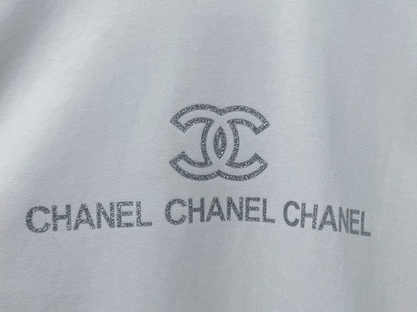 CC 2026 Short Sleeve T-Shirt Silver Powder Print Cotton 129279