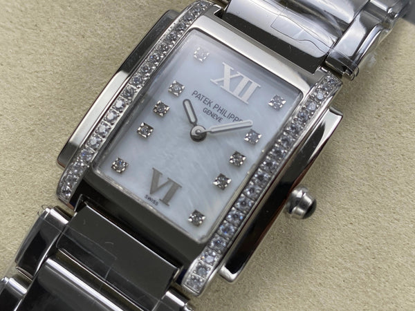 Patek Philippe Twenty 26mm Sliver Case Diamond Bezel
