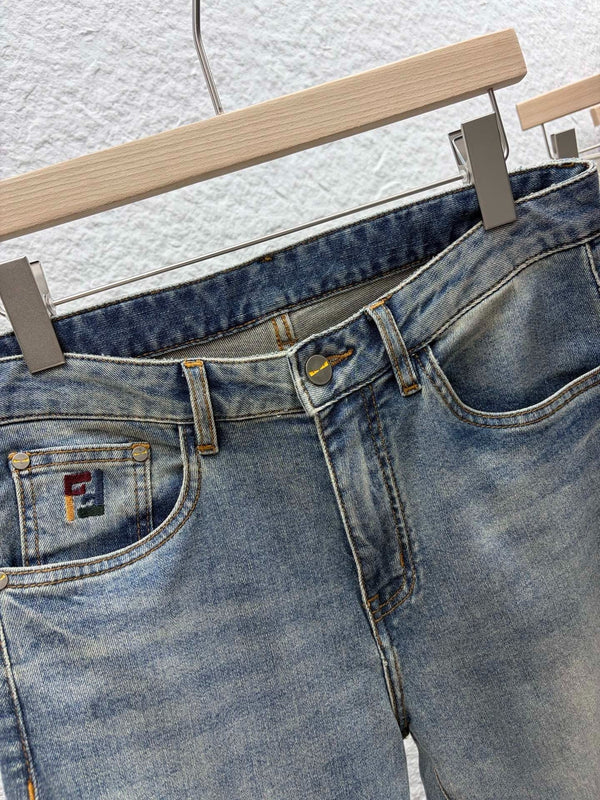 FF 2026 Men's Jeans Washed Blue Denim 738156