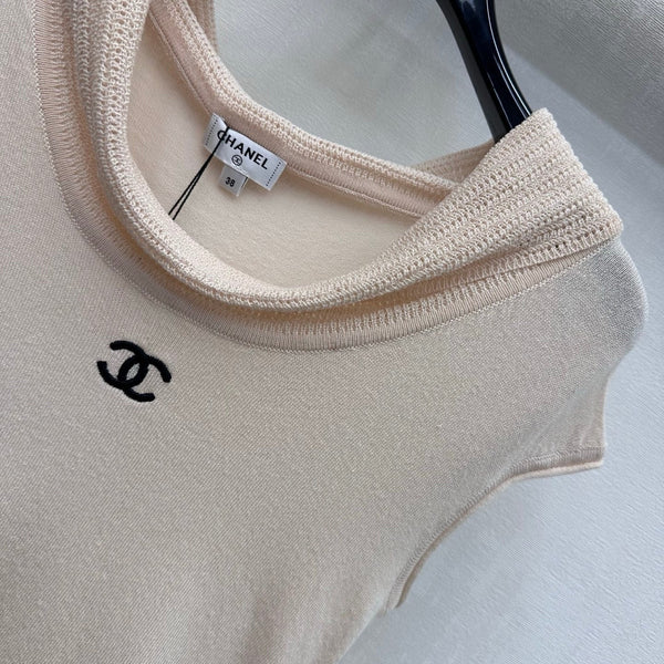 CC 2026 Knit Vest Beige Wool 638685