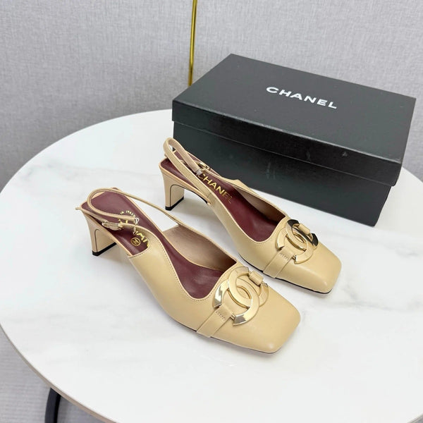 CC 2026 Gold Logo Slingback 50mm Sheepskin 904445