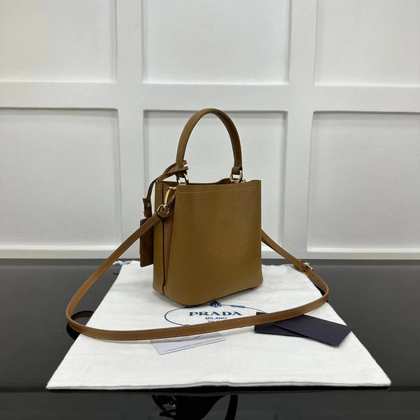 Prad 2026 Panier Saffiano Bucket Bag Calfskin