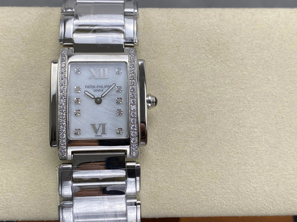 Patek Philippe Twenty 26mm Sliver Case Diamond Bezel