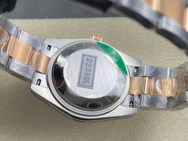 Rolex Datejust 31mm Chocolate Dial Diamond Bezel Steel Pink Gold