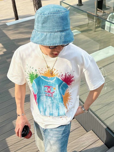 CC 2026 Hand-Painted Short-Sleeve T-Shirt Multicolor 419022