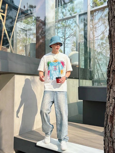 CC 2026 Hand-Painted Short-Sleeve T-Shirt Multicolor 419022