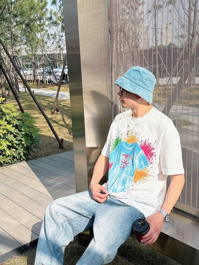CC 2026 Hand-Painted Short-Sleeve T-Shirt Multicolor 419022