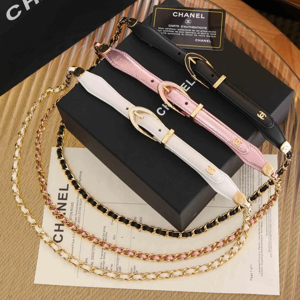 CC 2026 Rhinestones Pearl Chain Belt 206275