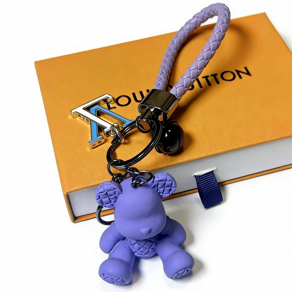 LV Purple Bear Charm