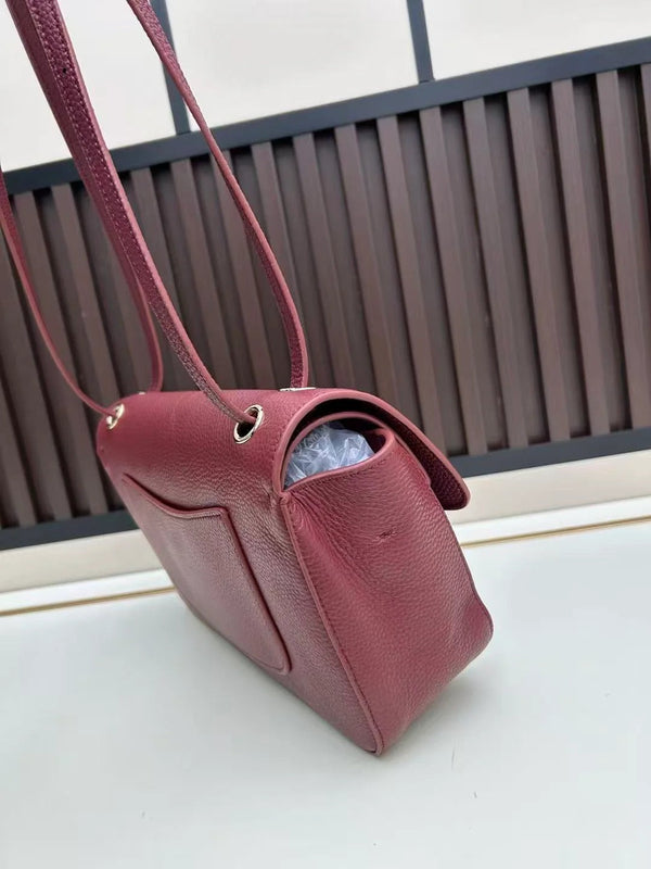 Chanel 2026 Maxi Flap Bag 29cm Burgundy Grained Calfskin