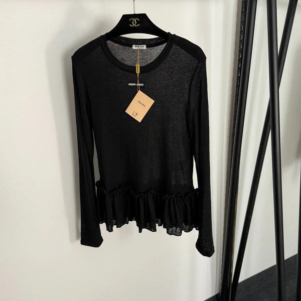 MIUMIU LONG-SLEEVE T-SHIRT STYLE 254