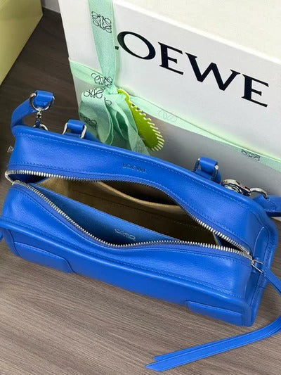 Sac Loewe Amazona 180 24,5 cm en cuir de veau bleu