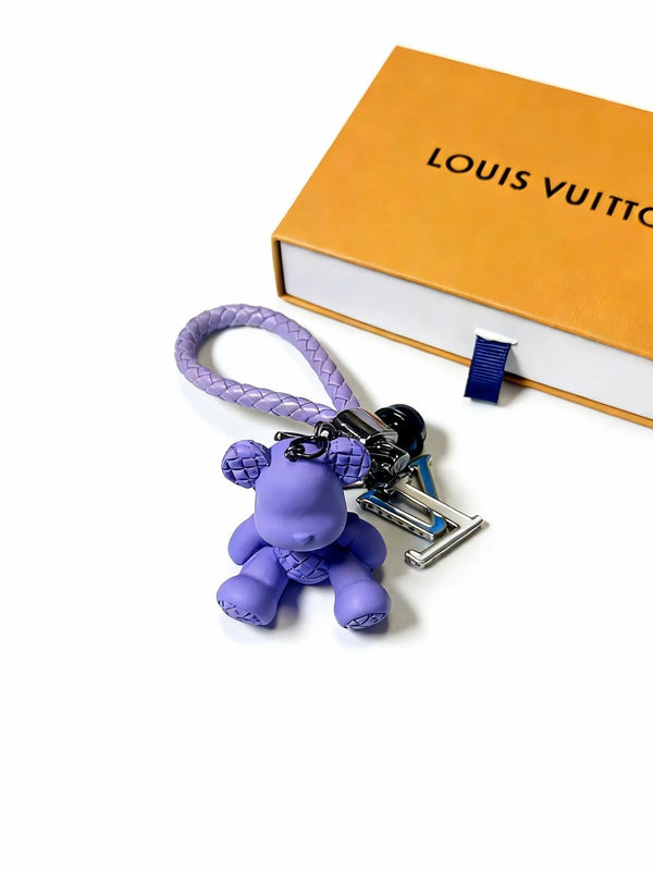 LV Purple Bear Charm