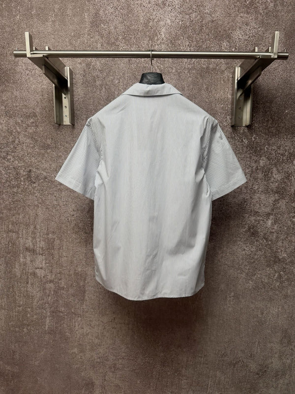 GC 2026 Men's Short-Sleeve Shirt White Blue Cotton 643456