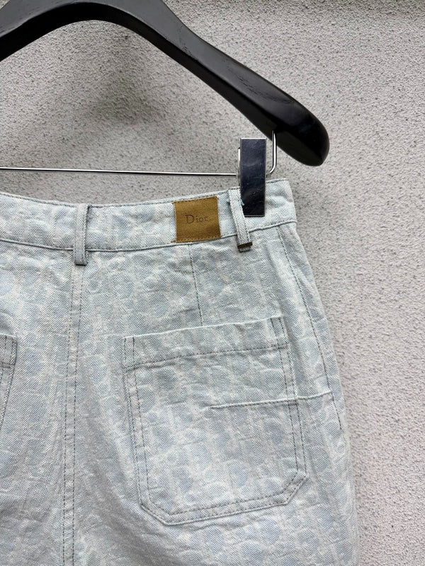 CD 2026 Demin Jean Short Light Blue Cotton 400978