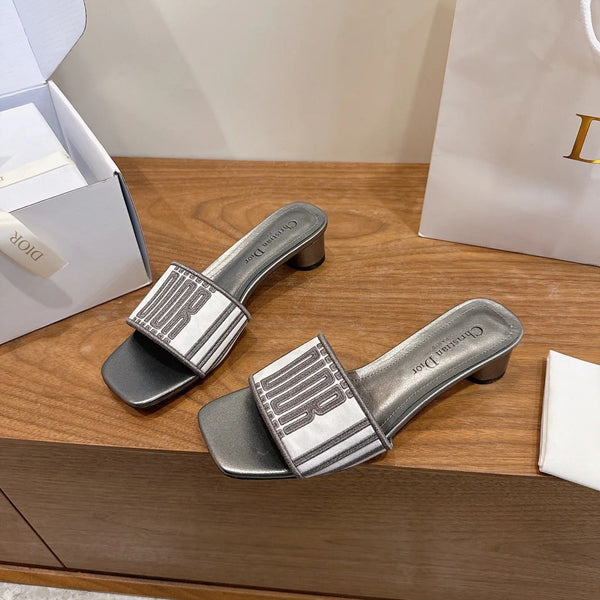 CD 26s Sandals Two Tone Canvas Cowhide 685412